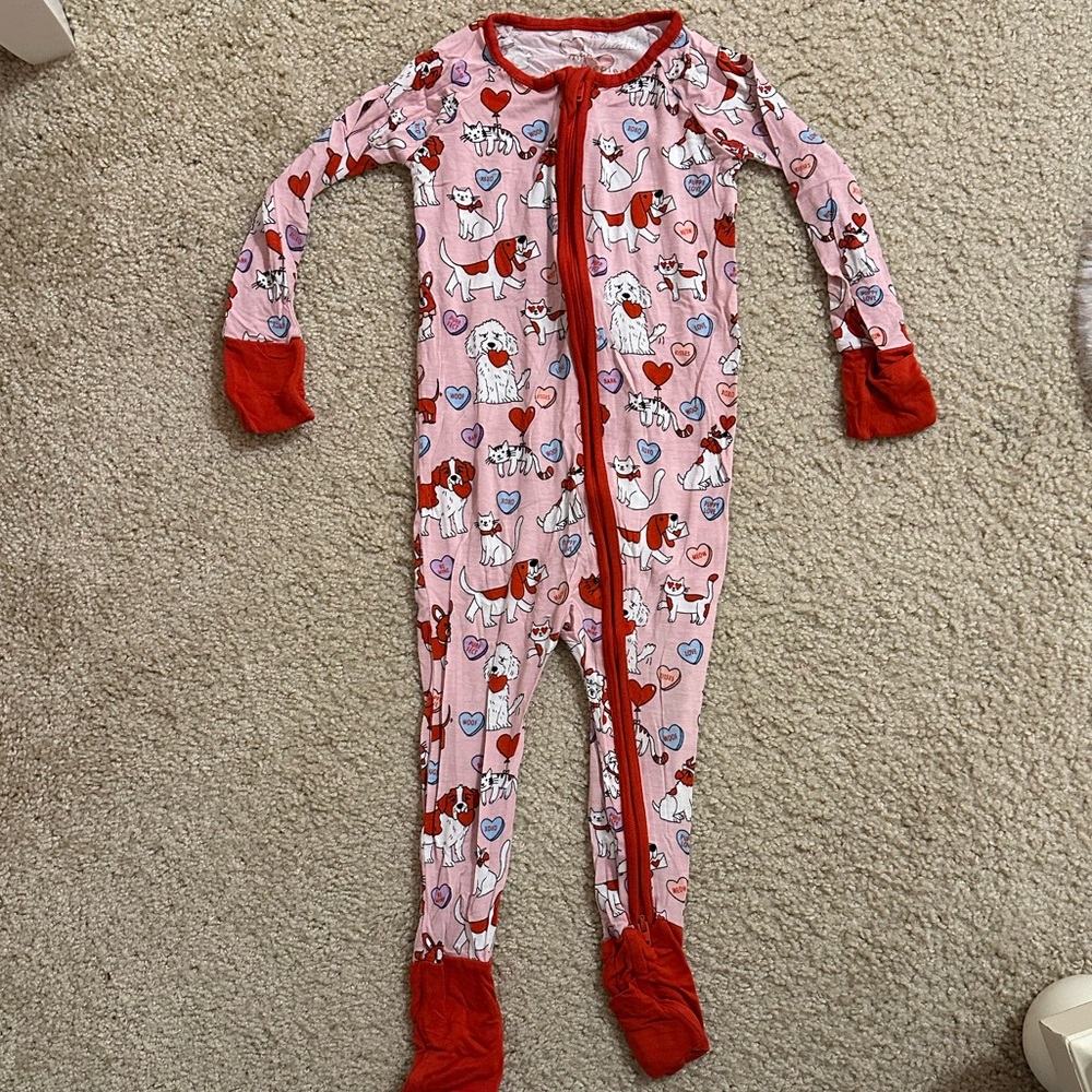 Little Sleepies Limited Edition Furever Valentine Zippy Sz 12-18 mos